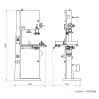 HOLZPROFI MAKER - HBS430M Scie à ruban d'Atelier 3330mm - Hauteur de coupe 300mm 1500W 230V - 9