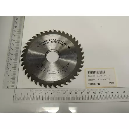 SCHEPPACH - Lame de scie circulaire HW Ø 115 mm x 22,2 mm Z 40