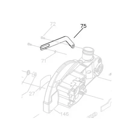 SCHEPPACH - Bras pivotant (rep.75) pour scie à onglet radiale HM80L