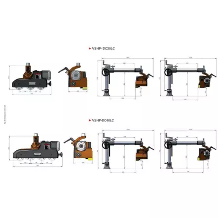 HOLZPROFI - VSHP-DC30LC Entraîneur Bras 1050 mm - 230 et 400V