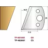 LEMAN - Chanfrein 22° N° 001 - Jeu de 2 Fers de toupie Hauteur 40 mm - 1