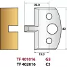 LEMAN - Rainure 6mm N°016 - Jeu de 2 fers de  toupie Hauteur 40 - 1