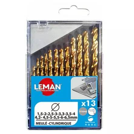 LEMAN - Coffret 13 Forets Titane Métal