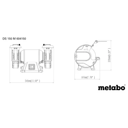 METABO - DS 150 M Touret à meuler - 370W Meules corindon 150x20x20mm