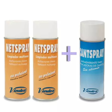 Kit de nettoyage Nettoyeur Universel Netspray et anti-adhérent Cantspray - Virutex